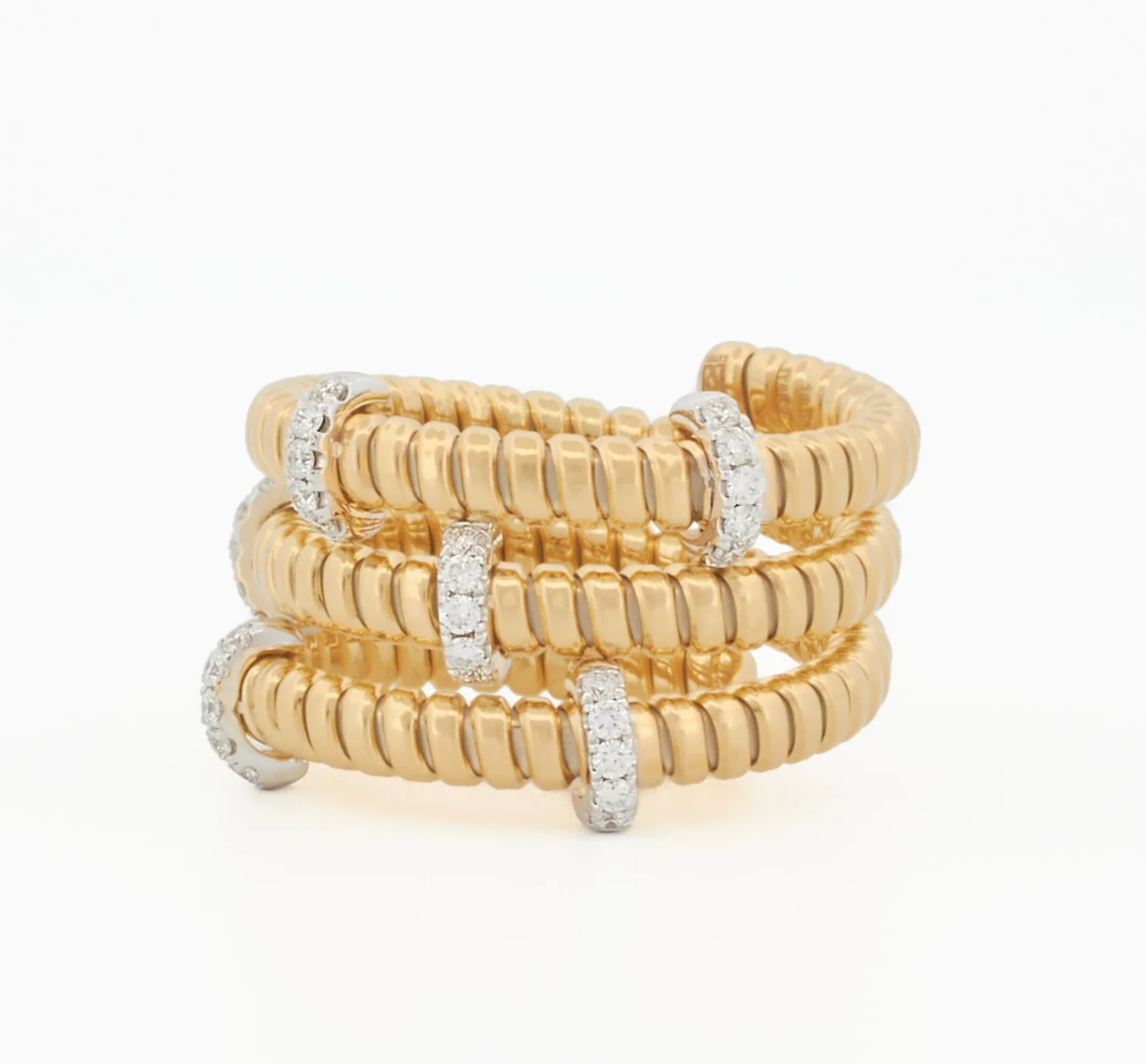 Simon G., Right Hand Ring in 18K Yellow Gold with Diamonds In-Store