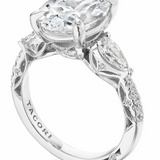 Oval 3-Stone Engagement Ring