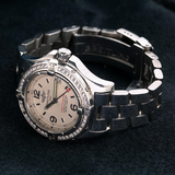 BREITLING COLT OCEANE A77380 33MM WHITE DIAL WITH DIAMOND BEZEL Women's Wristwatch Stainless Steel Pre-Loved