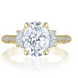 Tacori Founder's Collection Wedding RoyalT | Oval 3-Stone Engagement Ring