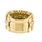Roberto Coin 18K Appassionata Diamond Ring YELLOW AND WHITE GOLD 0.31CT SI/G DIAMOND BAND