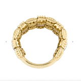 Roberto Coin 18K Appassionata Diamond Ring YELLOW AND WHITE GOLD 0.31CT SI/G DIAMOND BAND