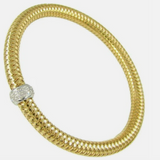 Roberto Coin 18K Yellow Gold Primavera Stretch Bracelet with Diamonds