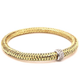 Roberto Coin 18K Yellow Gold Primavera Stretch Bracelet with Diamonds