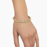 Roberto Coin 18K Yellow Gold Primavera Stretch Bracelet with Diamonds