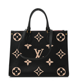 LOUIS VUITTON  Empreinte Monogram Giant Onthego MM Black Beige