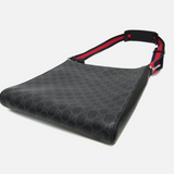GUCCI  GG Supreme Monogram Night Courrier Flat Messenger Bag Black Multicolor