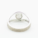 14K White Gold Raw Diamond Hammered Shank Ring – Unique Organic Design| Handmade Natural Diamond Jewelry