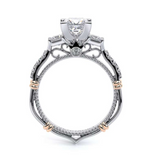 14K White Gold Princess Verragio three-stone Engagement Ring Princess Center Stone In-Store