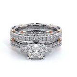 14K White Gold Princess Verragio three-stone Engagement Ring Princess Center Stone In-Store