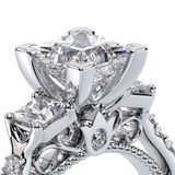 14K White Gold Princess Verragio three-stone Engagement Ring Princess Center Stone In-Store