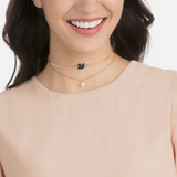 SWAROVSKI NECKLACE 5351807 BLACK ROSE GOLD PLATED