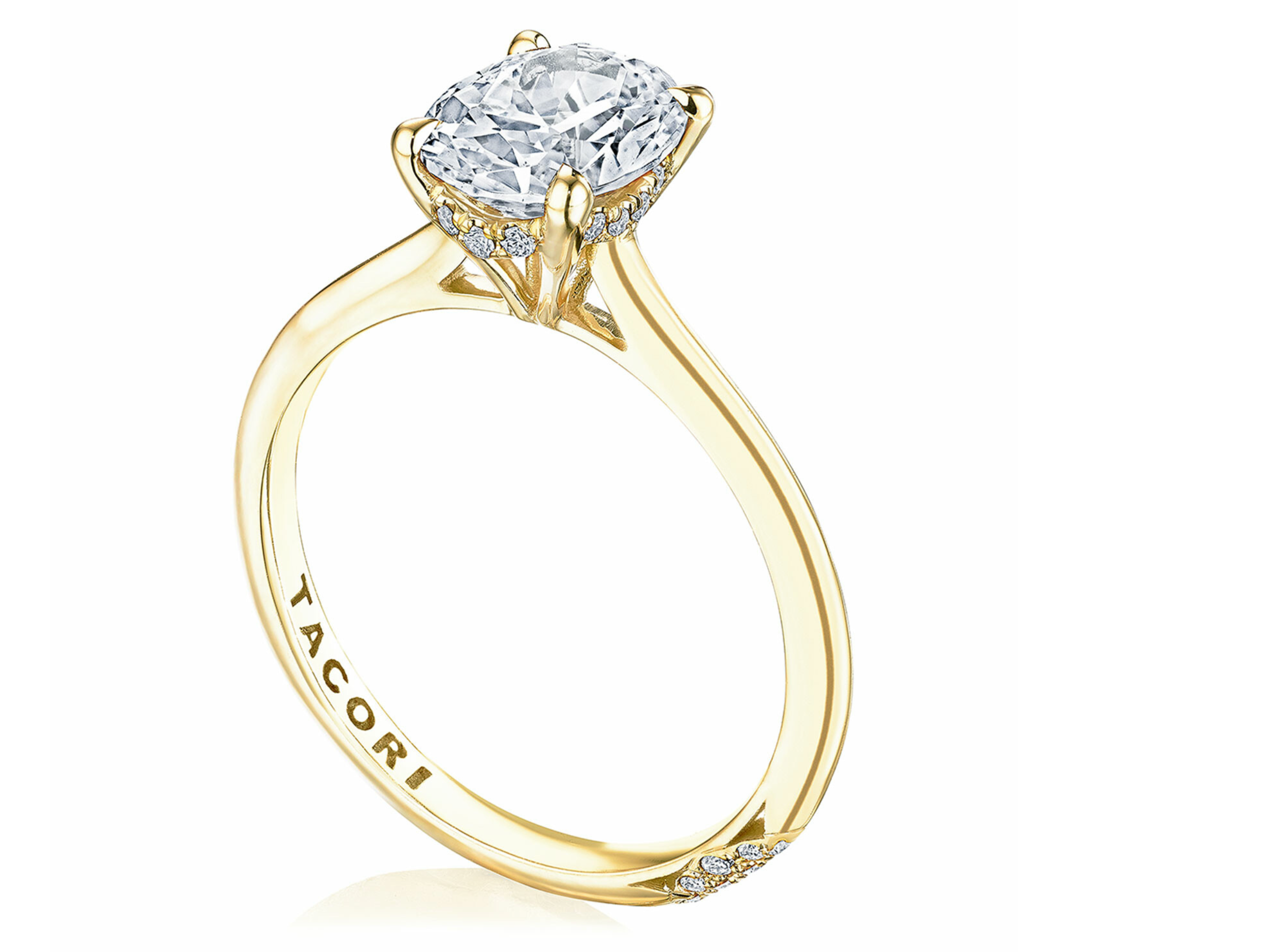 Tacori Founder's Collection HT2580 Oval Solitaire Engagement Ring 18K Yellow Gold