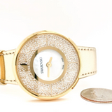 Swarovski Watch Crystalline White Yellow Gold Tone QUARTZ