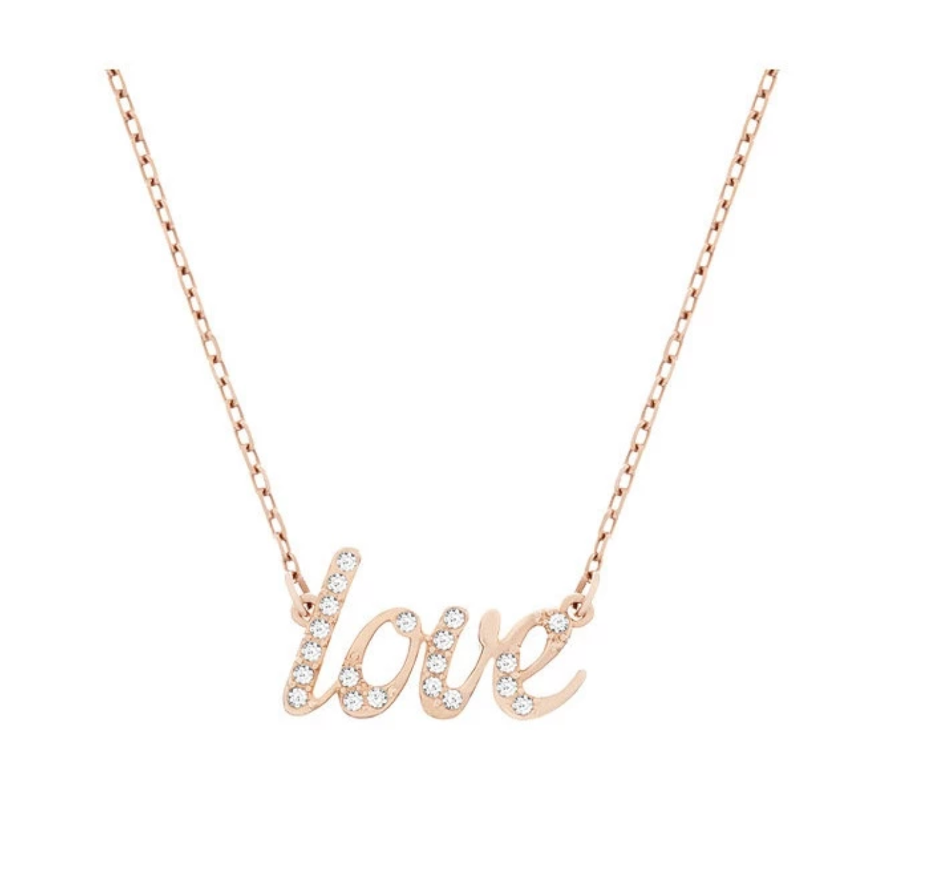 Swarovski Emotion Love Rose Gold Tone Necklace