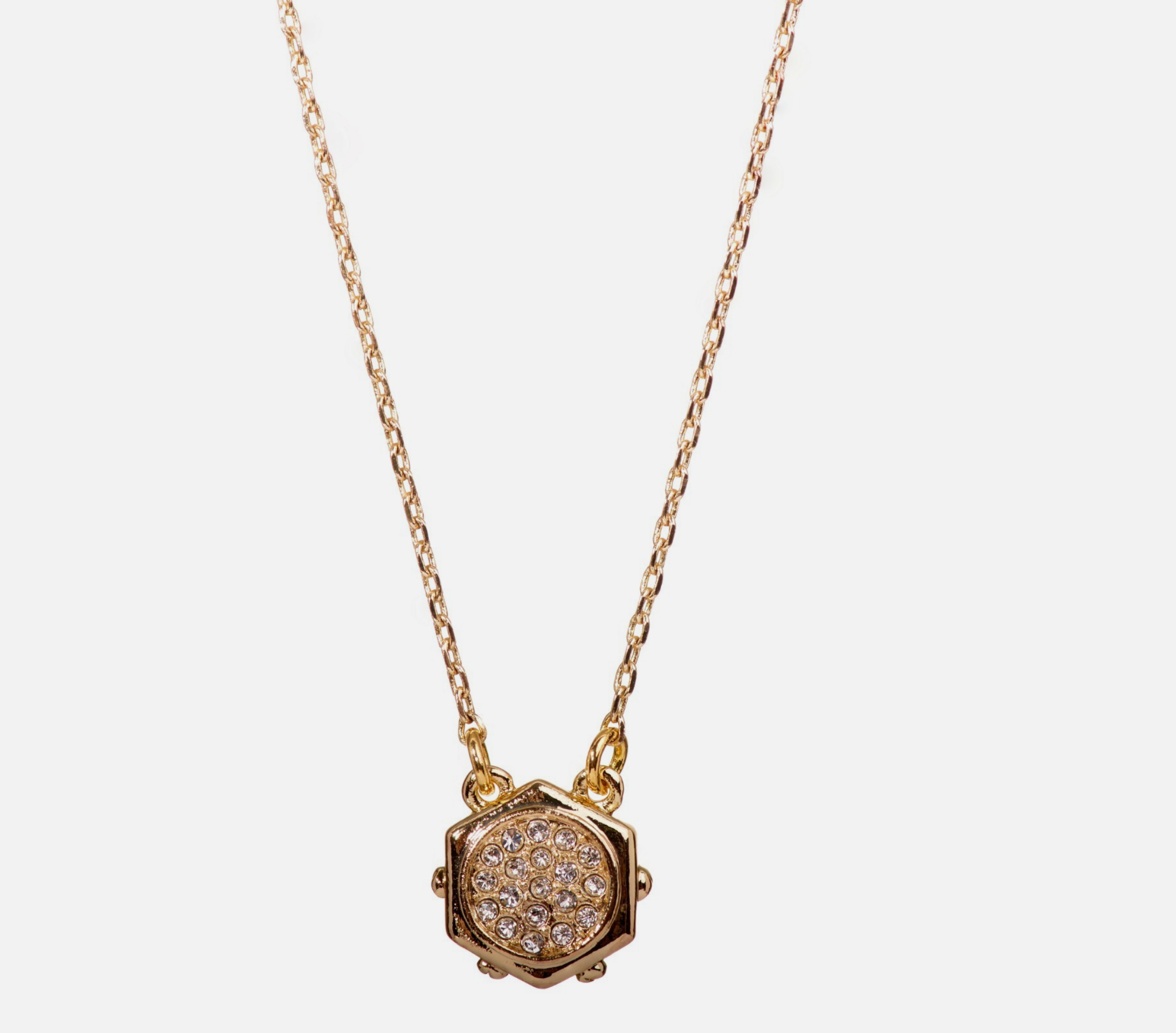 Swarovski Crystal Bolt Necklace in Rose Gold Tone