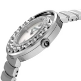 Swarovski Lovely Crystal Mother Of Pearl Dial Silver Steel Strap Watch For Women