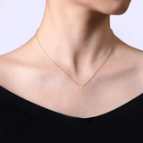 14K Yellow Gold L Initial Necklace