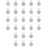 925 Sterling Silver Bujukan Diamond Initial A to Z Necklace