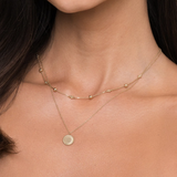 14K Yellow Gold Bujukan Bead Station Necklace