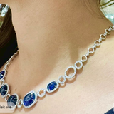 Umbrosa - 18KT White Gold Blue Cabochon Sapphire