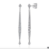 14K WHITE GOLD KASLIQUE DIAMOND DROP EARRINGS GABRIEL & CO. In-Store
