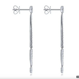 14K WHITE GOLD KASLIQUE DIAMOND DROP EARRINGS GABRIEL & CO. In-Store