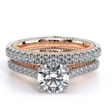 Verragio Engagement Ring COUTURE-0452R-18K TWO TONE ROUND | Designer Bridal Jewelry In-Store