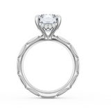 Founder's Collection | Emerald Solitaire Cigar Band Engagement Ring | Size 6.5