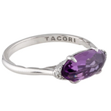 Tacori Amethyst & Diamond Cocktail Ring Pear Shape Silver 925 E/W In-Store