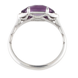 Tacori Amethyst & Diamond Cocktail Ring Pear Shape Silver 925 E/W In-Store