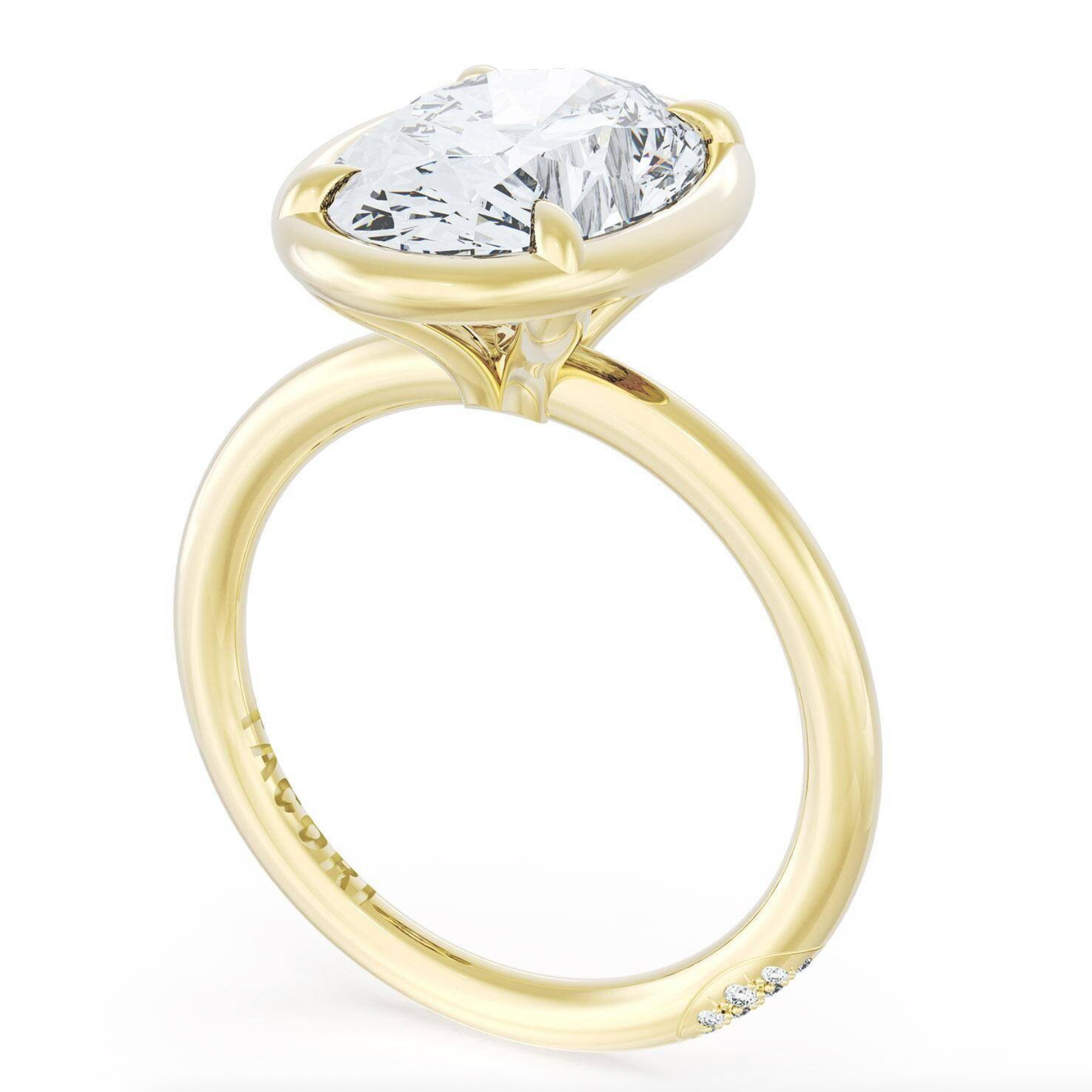 Tacori Founder's Collection 58198 Oval Solitaire Engagement Ring 18K Yellow Gold