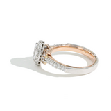 Verragio Renaissance Classic Two Tone Oval Halo Engagement Ring Setting 14k Gold Available In-Store