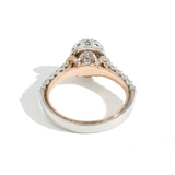 Verragio Renaissance Classic Two Tone Oval Halo Engagement Ring Setting 14k Gold Available In-Store
