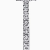 Ryland- 18k White Gold Octagonal Halo Round Diamond Engagement Ring