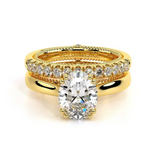 Verragio Engagement Ring 14K Yellow Gold Princess Oval Cut COUTURE-0418P