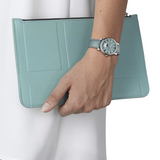 TISSOT Carson Premium Light Blue Dial Leather Strap Women's Watch T122.223.16.353.00