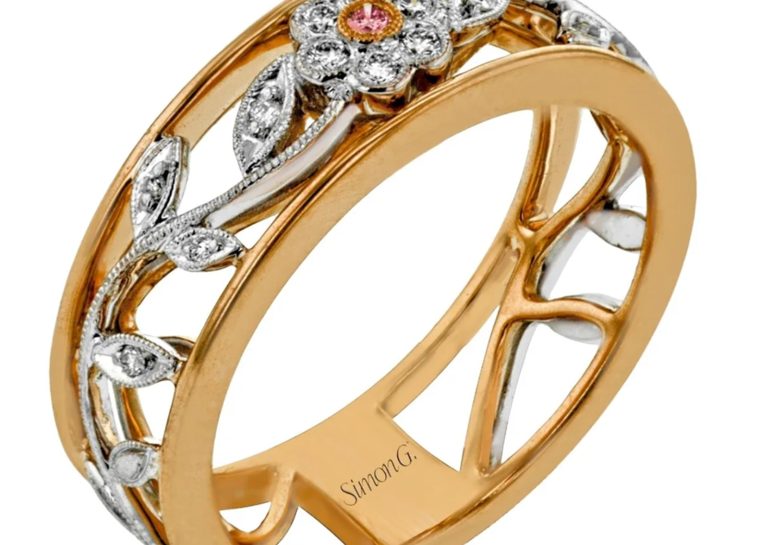 Trellis Fashion Ring in 18k Gold with Diamonds