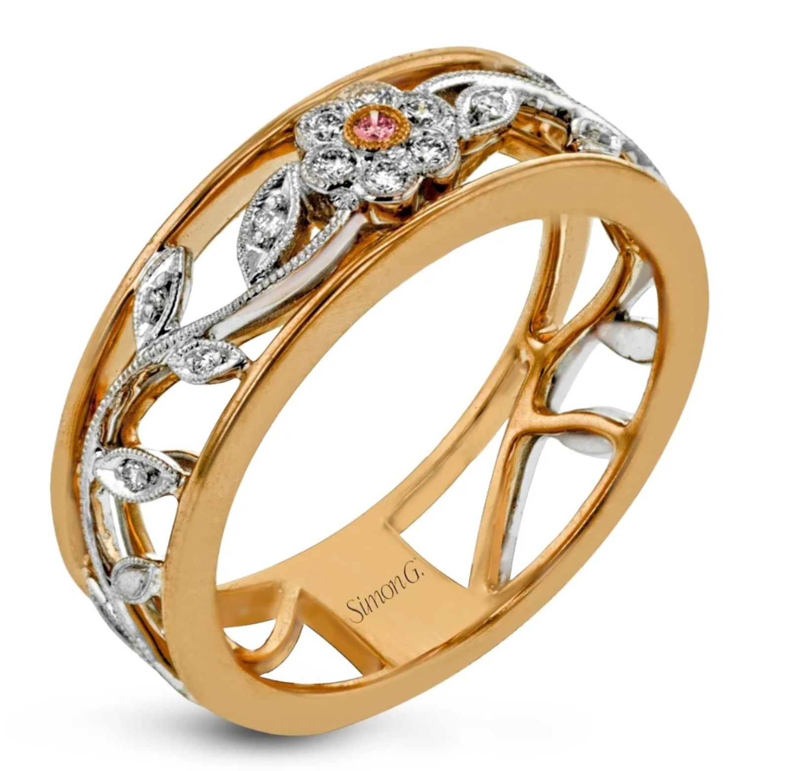 Trellis Fashion Ring in 18k Gold with Diamonds