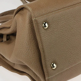 JIMMY CHOO Nude Grainy Calfskin Leather Rosalie Satchel Bag