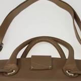JIMMY CHOO Nude Grainy Calfskin Leather Rosalie Satchel Bag