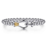 Strides Bujukan Stirrup 14K Gold Silver Bangle