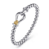 Strides Bujukan Stirrup 14K Gold Silver Bangle