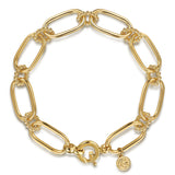 14K Yellow Gold Hollow Tube Link Bracelet In-Store