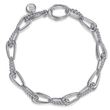 925 Sterling Silver Bujukan Link Chain Bracelet