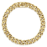 14K Yellow Gold Flat Heavy Chain Bracelet