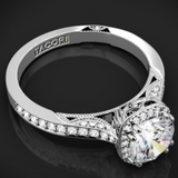 Tacori Platinum 2620RD Dantela Crown Diamond Engagement Ring