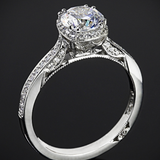 Tacori Platinum 2620RD Dantela Crown Diamond Engagement Ring