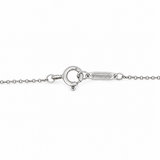 Tiffany & Co. Sterling Silver T & Co. Letter Drop Lariat Necklace Logo Charm Pendant 16" Pre-Owned