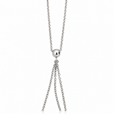 Tiffany & Co. Sterling Silver T & Co. Letter Drop Lariat Necklace Logo Charm Pendant 16" Pre-Owned